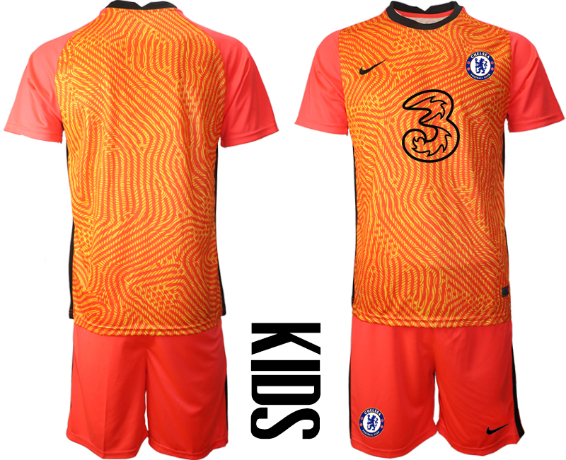 2021 Chelsea red goalkeeper Youth soccer jerseys->youth soccer jersey->Youth Jersey